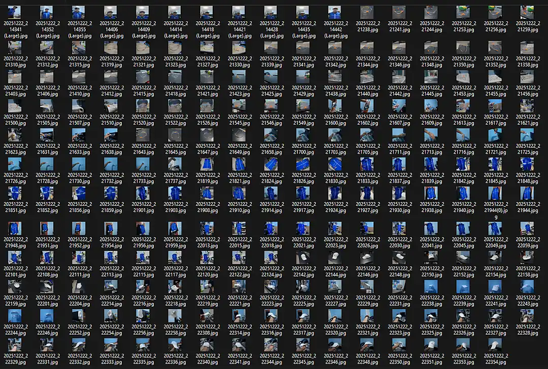 All 288 images in the final dataset after expanding with close up item photos